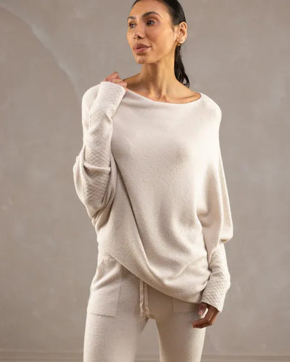 Damen-Pullover, asymmetrischer drapierter weicher Stoff 3