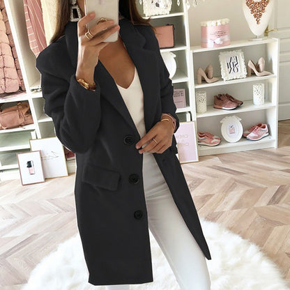 Damenjacke Trendy Warm Weiche Wolle und Baumwolle 3