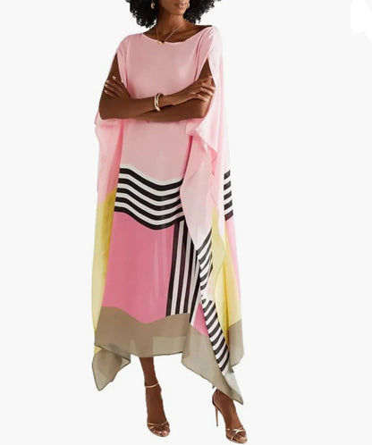 Damen-Kaftankleid, leichtes Material, lässige Passform-2