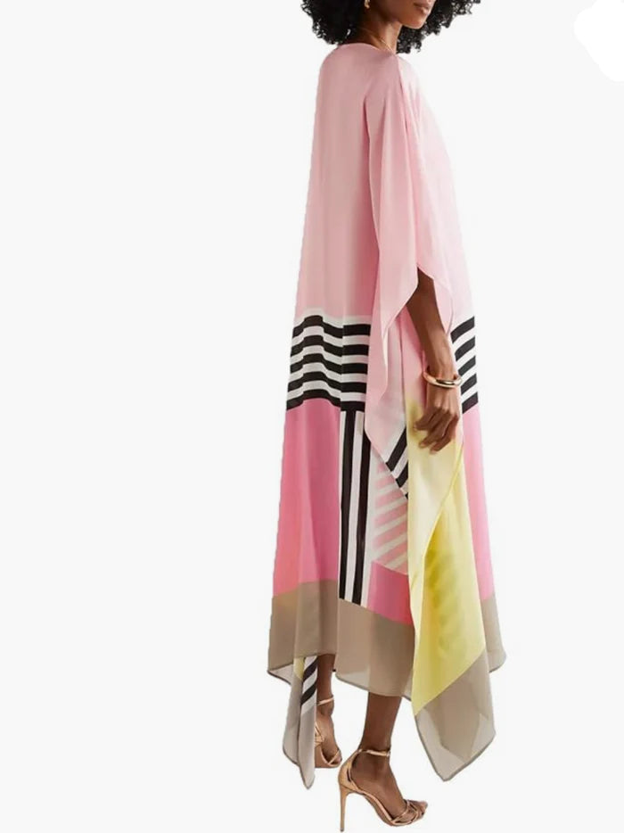 Damen-Kaftankleid, leichtes Material, lässige Passform-3