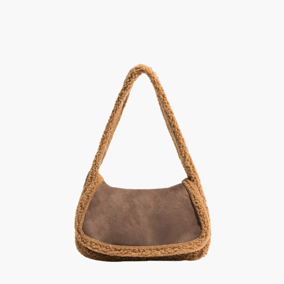 Variant image for Damen-Handtasche, klein, weich, Polyester, mit Kunstfell-2