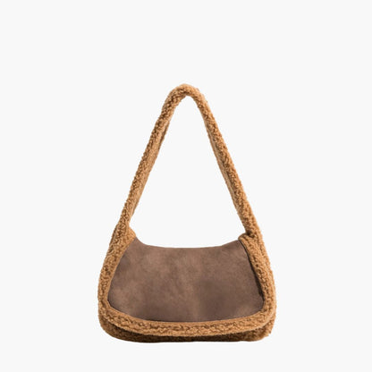 Variant image for Damen-Handtasche, klein, weich, Polyester, mit Kunstfell-2