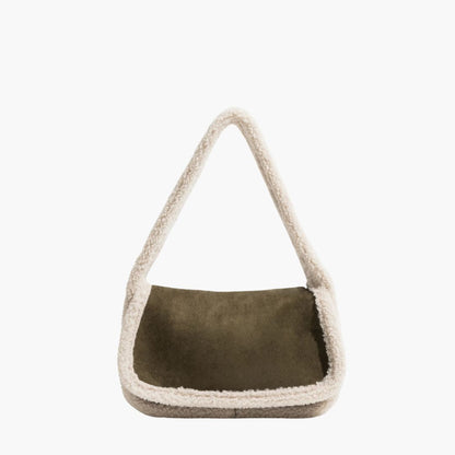Variant image for Damen-Handtasche, klein, weich, Polyester, mit Kunstfell-4