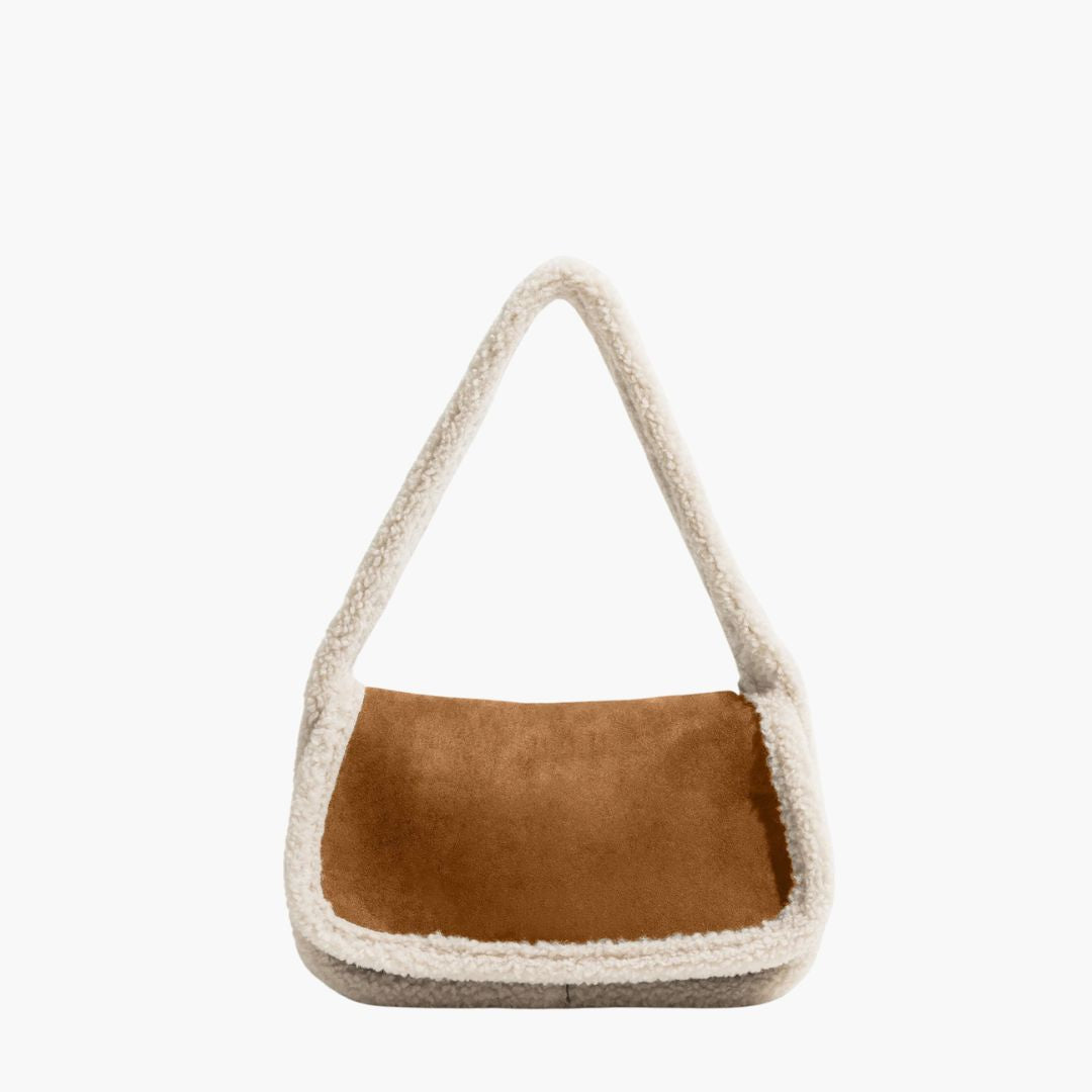 Variant image for Damen-Handtasche, klein, weich, Polyester, mit Kunstfell-1