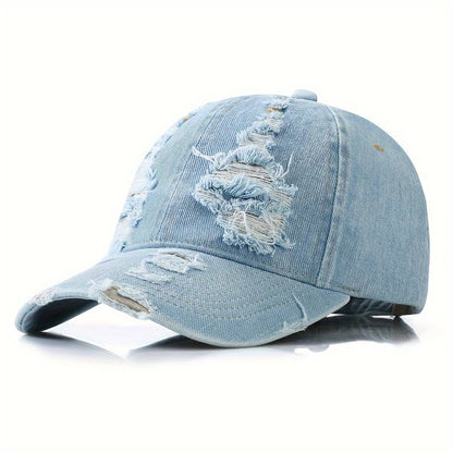 Damenhut Verstellbar Used-Denim-1