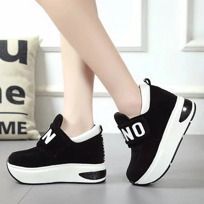 Damen-Sneaker, Klettverschluss, moderne Plateau-Sohle, hochwertiges Material-4