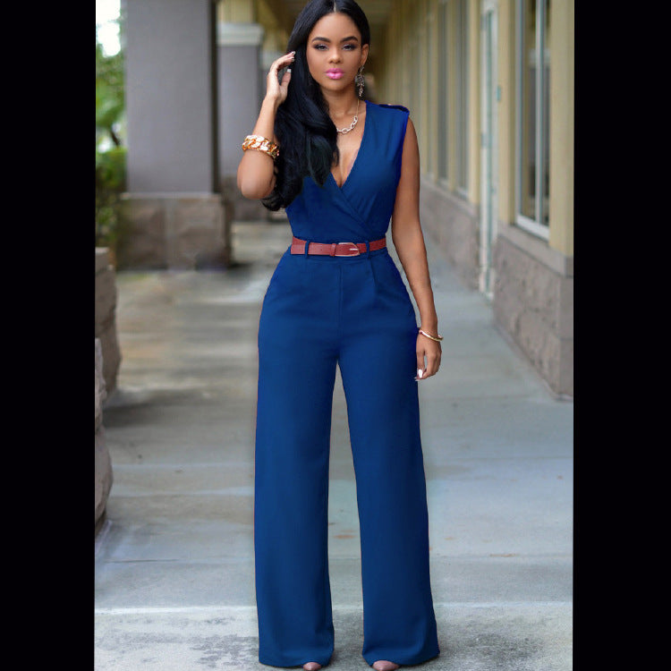 Damen-Jumpsuit mit geraden Beinen aus Polyester und Baumwolle – elegant und bequem, erhältlich in S-XXL 11