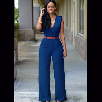 Damen-Jumpsuit mit geraden Beinen aus Polyester und Baumwolle – elegant und bequem, erhältlich in S-XXL 11