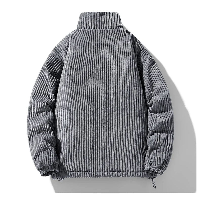 Damenjacke Gesteppt Cord Samt Leichte Passform mit Taschen-4