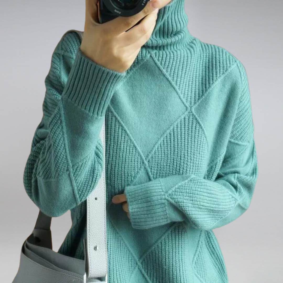 Damen-Strickpullover, Rollkragen, weiche Baumwolle 11