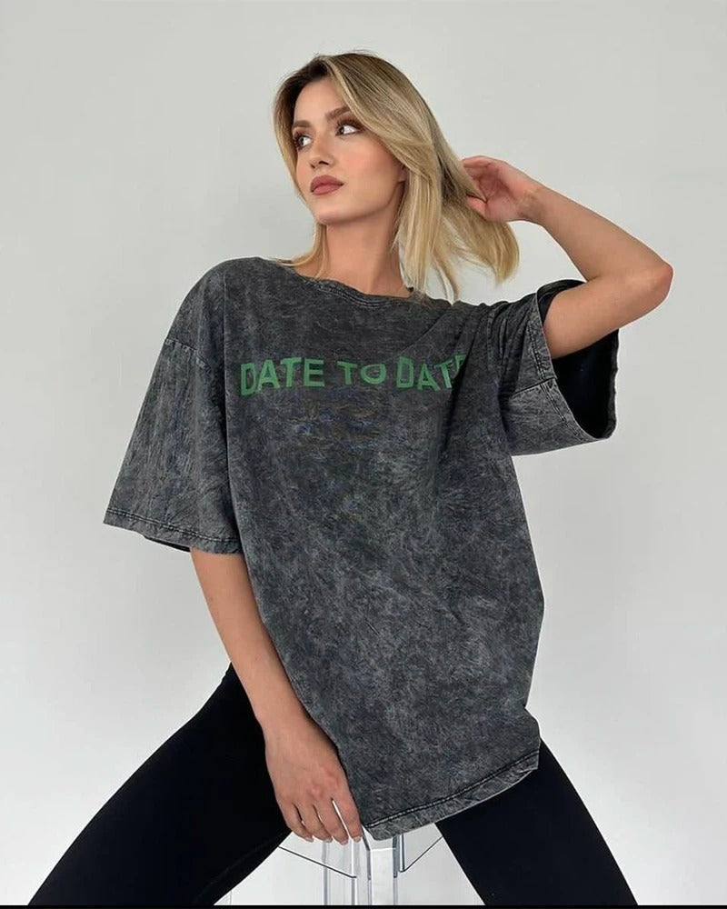 Variantenbild für Damen-Oversize-T-Shirt aus 100% Baumwolle-46