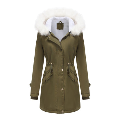 Variant image for Damen-Parka-Mantel, lang, Polyester, mit abnehmbarem Kragen-5