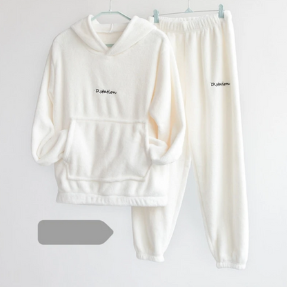 Damen-Fleece-Hausanzug, lässiger trendiger Komfort 12