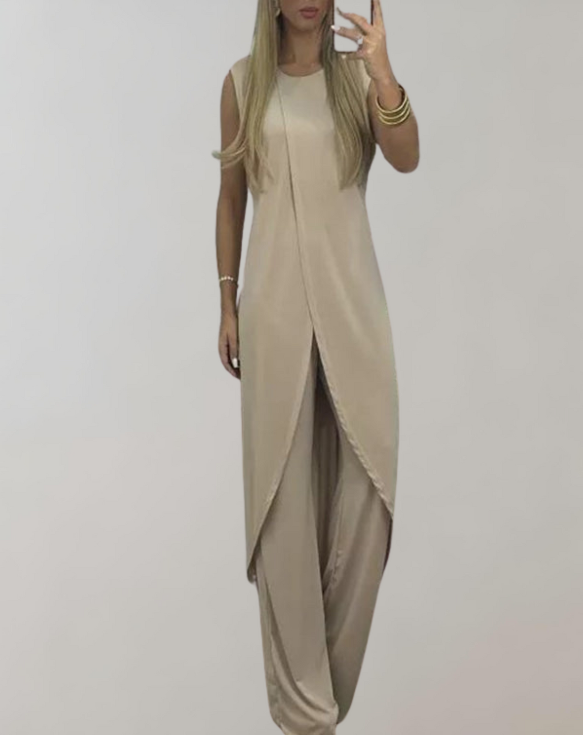 Variant image for Damen-zweiteiliges Kleid, Spitzendetails, Polyester, fließender Rock-7