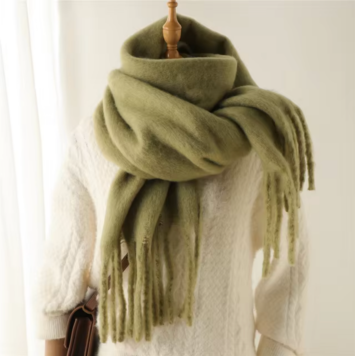 Winterschal für Damen aus kaschmirähnlichem Material mit langen Fransen – Elegantes und vielseitiges Pashmina-Design 16