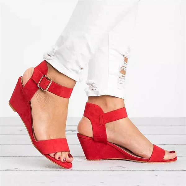 Damen-Keilsandalen Orthopädisches Design Leicht Atmungsaktiv Synthetikmaterial 8