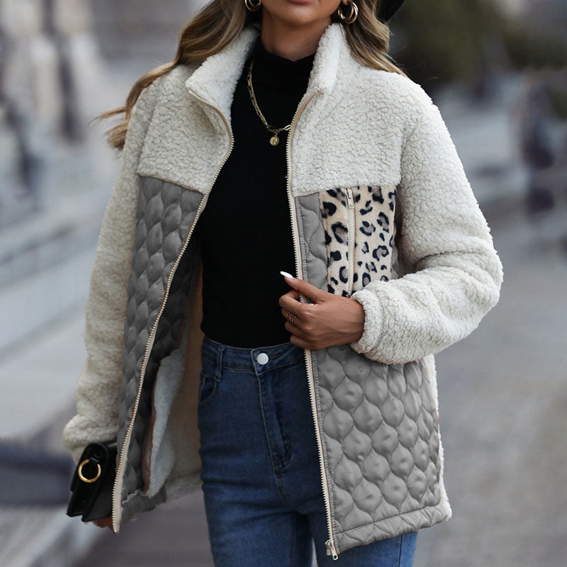 Variant image for Damen Patchwork Leoparden-Design Gemischter Stoff-5