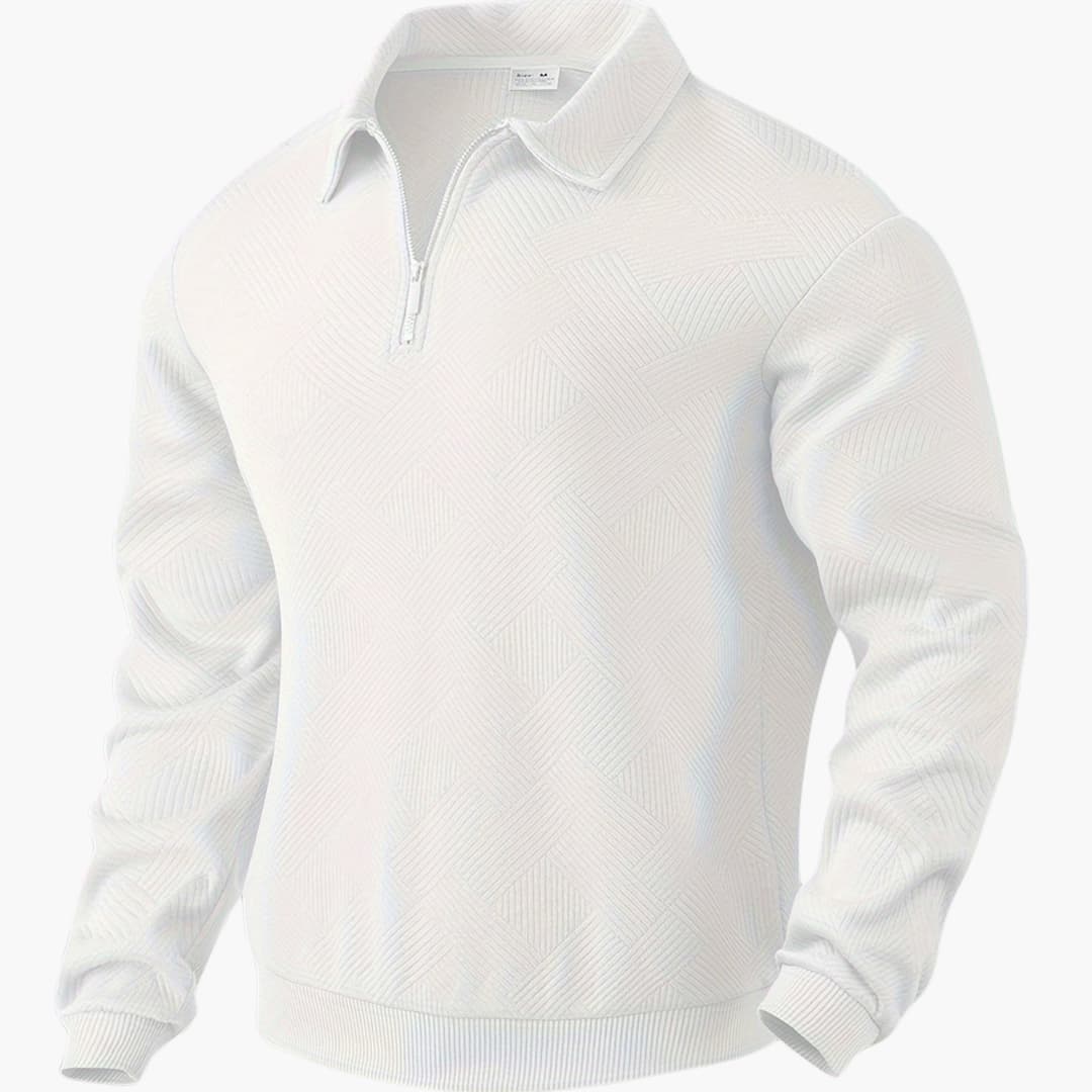 Variant image for Herren-Zip-up-Pullover, geometrisches Design, Polyester, lässige Passform-25