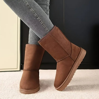 Damen Ankelstiefel Wasserfest Fleece-Gefüttert Synthetikleder-6