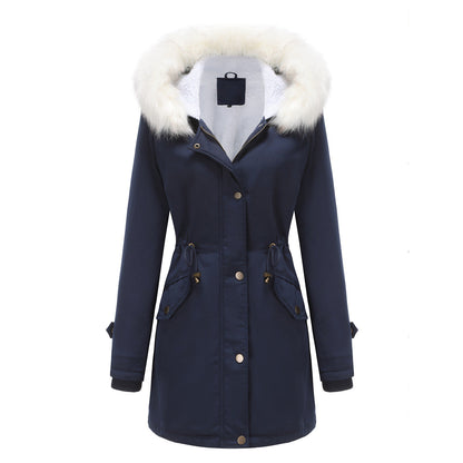 Variant image for Damen-Parka-Mantel, lang, Polyester, mit abnehmbarem Kragen-6