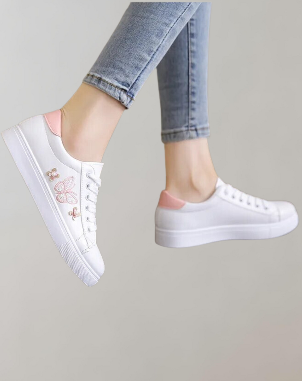 Damen Sneakers Atmungsaktive Gehschuhe Modernes Design-2