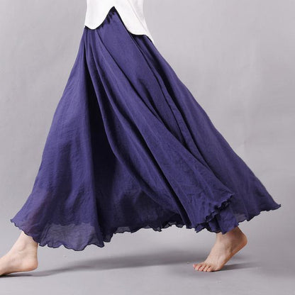 Variant image for Damen-Maxirock, Boho, Hoche Taille, Luftiges Polyester-1