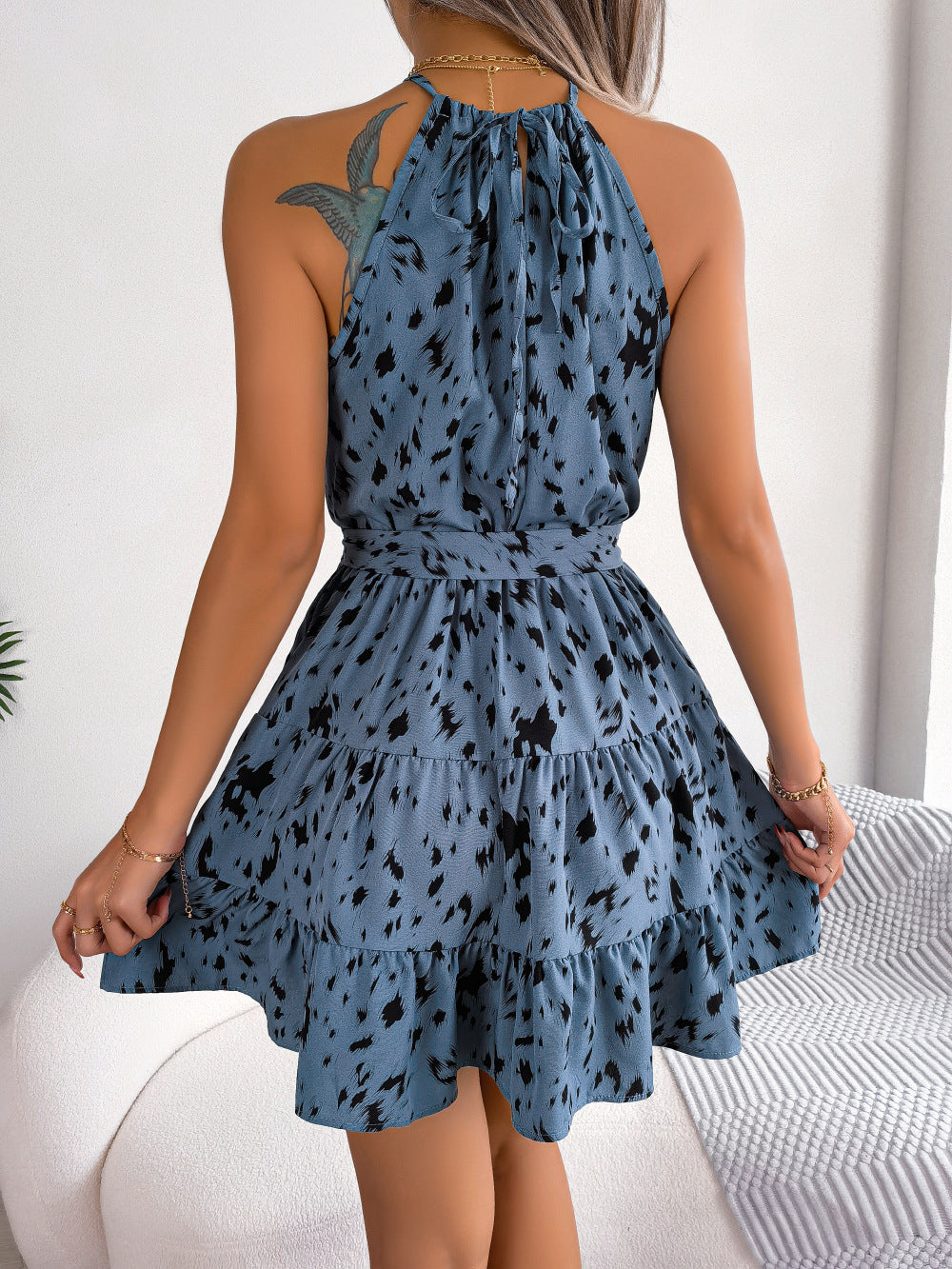Damen A-Linien Rock Chiffon Elegantes Design Enge Taille 4