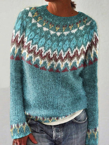 Damen-Wollpullover im schlichten Stil, 100 % natürliche Wolle, elegant und bequem-1