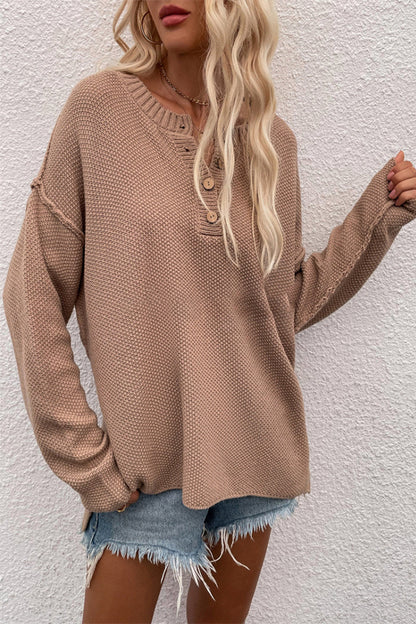 Variant image for Damen-Oversize-Pullover, V-Ausschnitt, Polyester, langärmelig-13