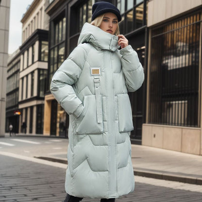 Damenjacke Baumwolle mit abnehmbarer Kapuze für kalte Wintermonate-4