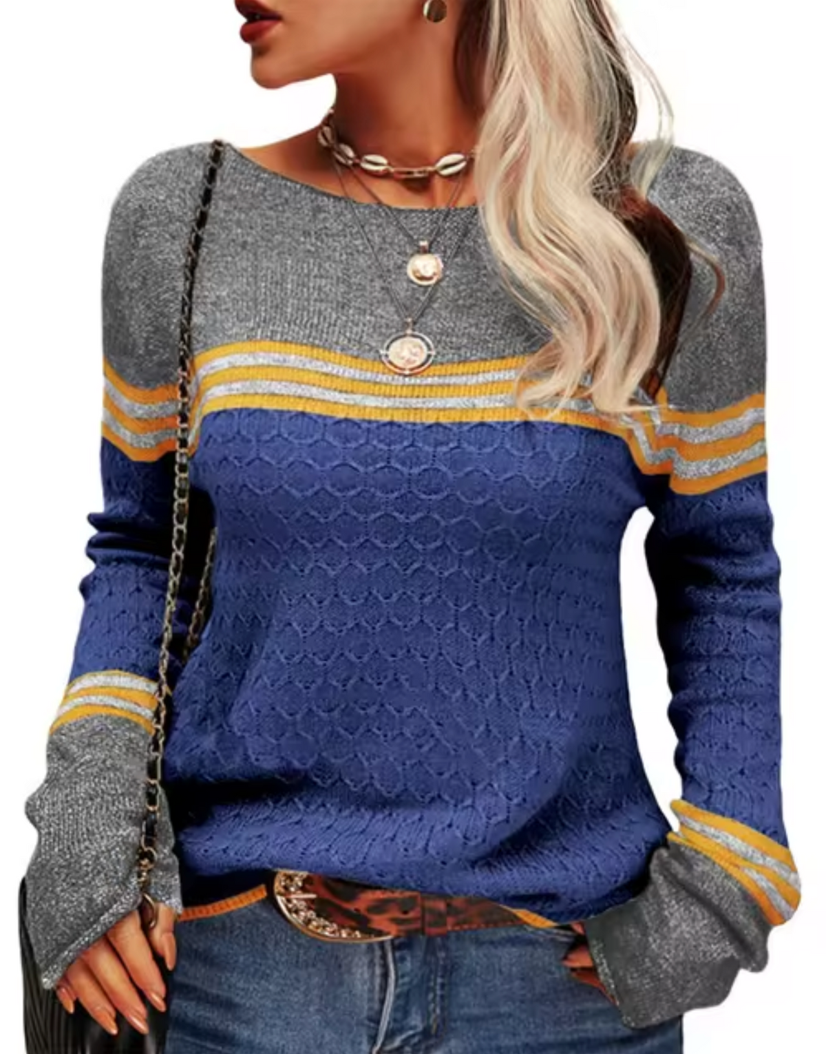 Variant image for Damen-Strickpullover, Slim Fit, runder Ausschnitt, Acryl-56