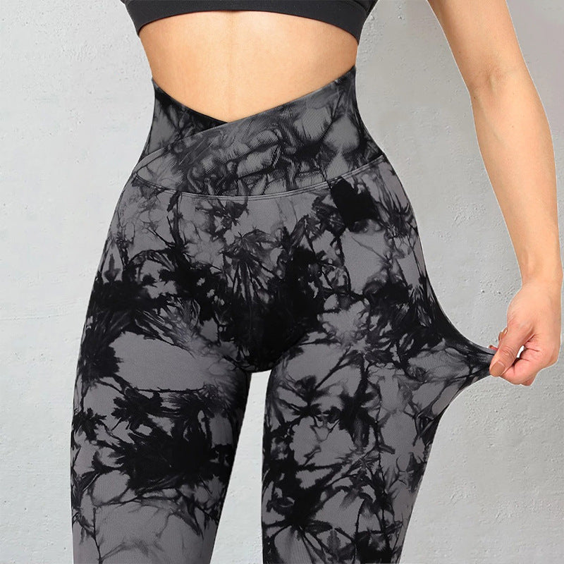 Damen-Leggings, nahtloses Design, atmungsaktiver Stoff für Yoga und Training-3