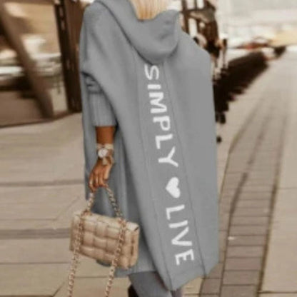 Damen-Lange Strickjacke, Lässiger Stil, Weiches Material-2