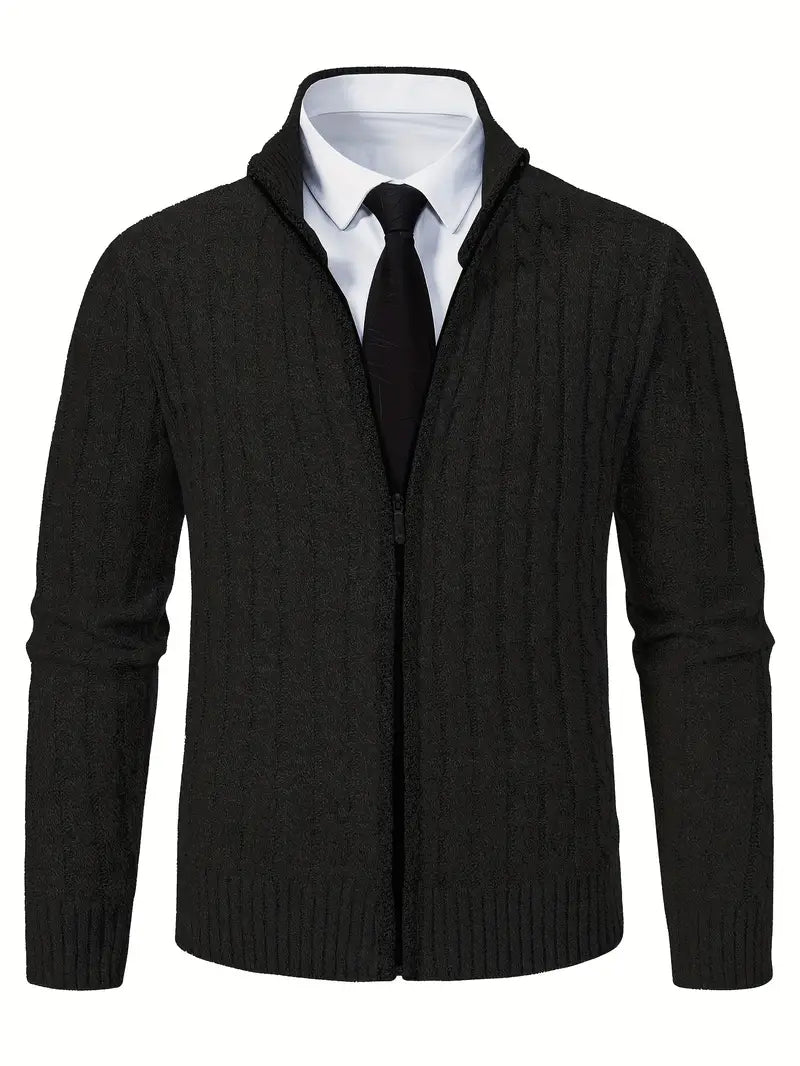 Damen-Lange Strickjacke, Trendiges Gestricktes Acryl-3