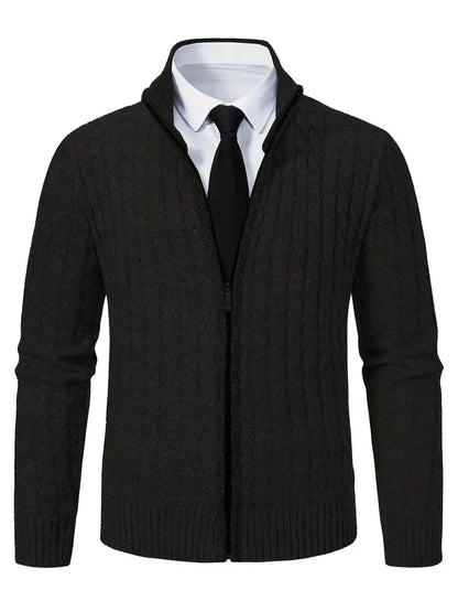 Damen-Lange Strickjacke, Trendiges Gestricktes Acryl-3