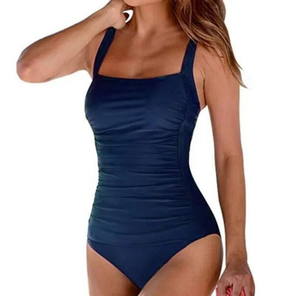 Variant image for Badeanzug Damen Monokini Tiefer V-Ausschnitt Shaping Polyester-11