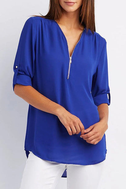 Variant image for Bluse Damen Oversize Lockere Baumwolle-29