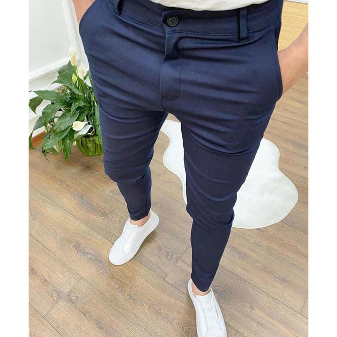 Herren-Hose, weicher Stoff, elegantes Design, normale Passform-3