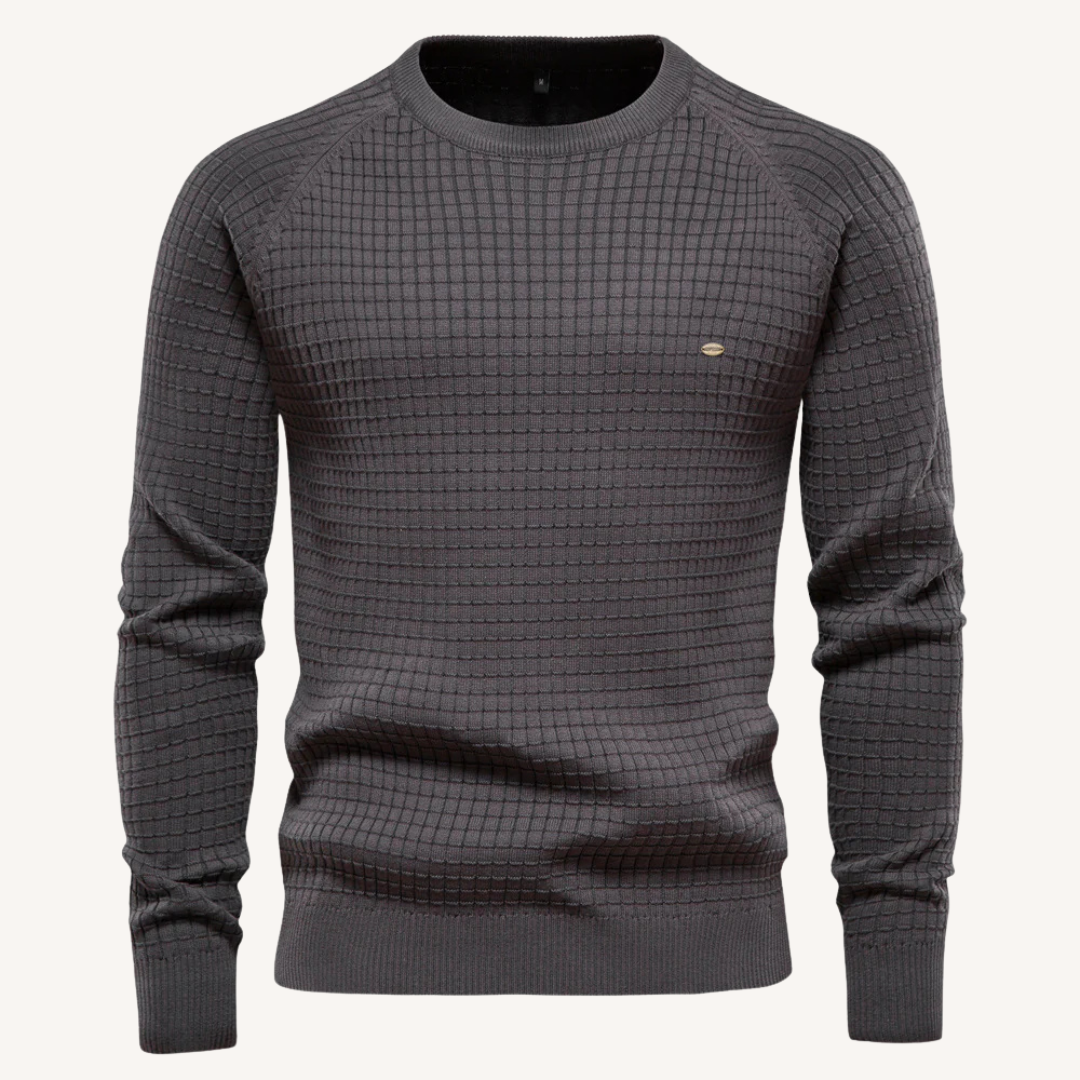 Herrenpullover, Slim Fit, zeitloses Premium, Baumwolle-5