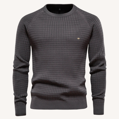Herrenpullover, Slim Fit, zeitloses Premium, Baumwolle-5