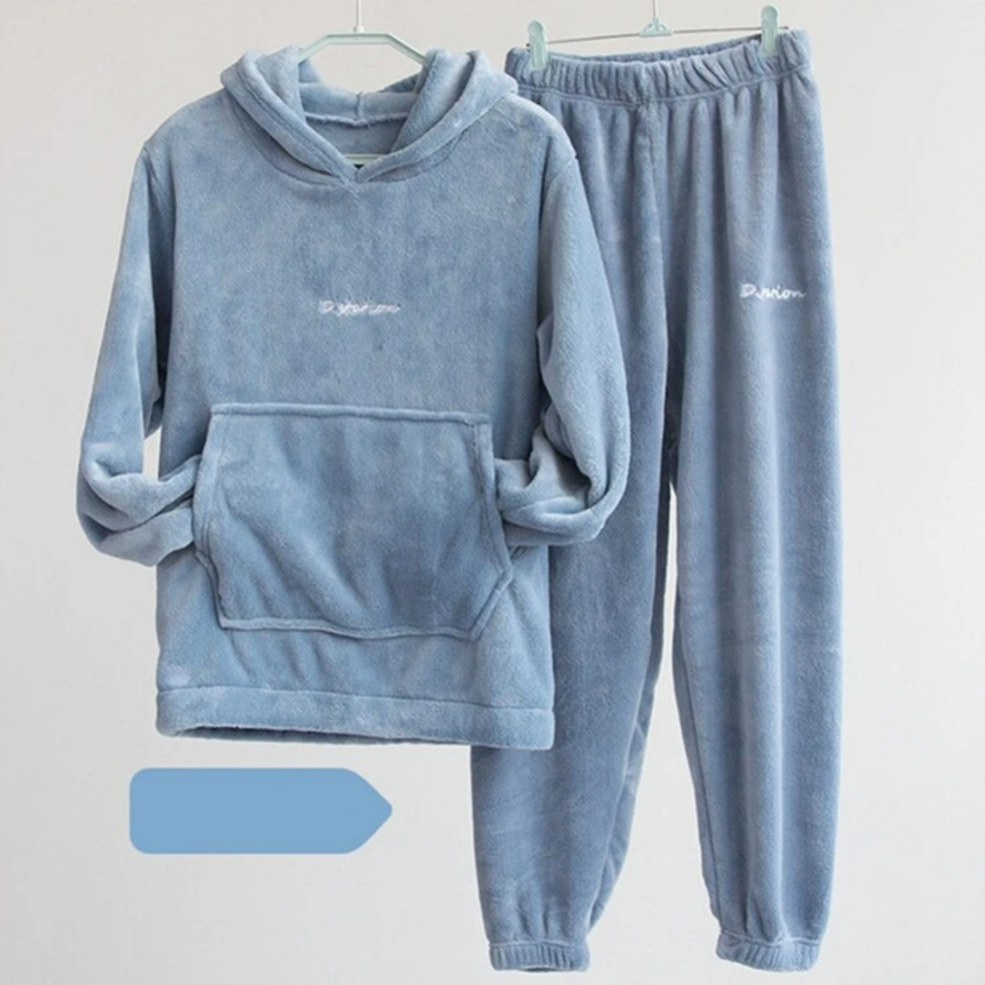 Damen-Fleece-Hausanzug, lässiger trendiger Komfort 5