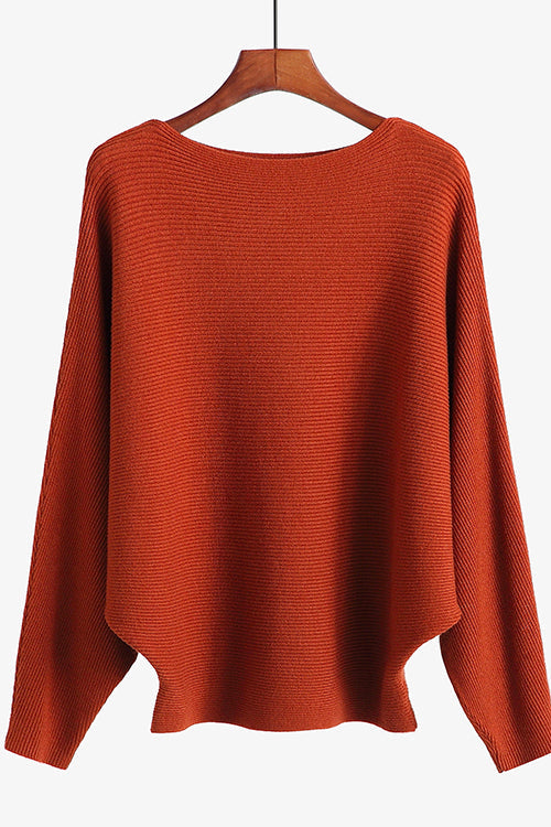 Variant image for Damen-Strickpullover, U-Boot-Ausschnitt, gerippte weiche Baumwolle, Polyester-3