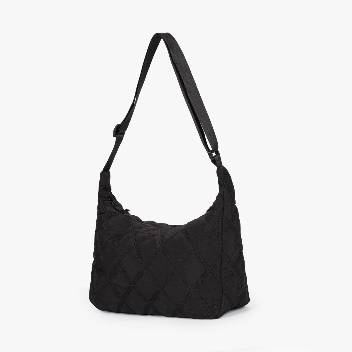 Damen-Rucksack, gepolstert, Nylon und Baumwolle mit Rautenmuster-2