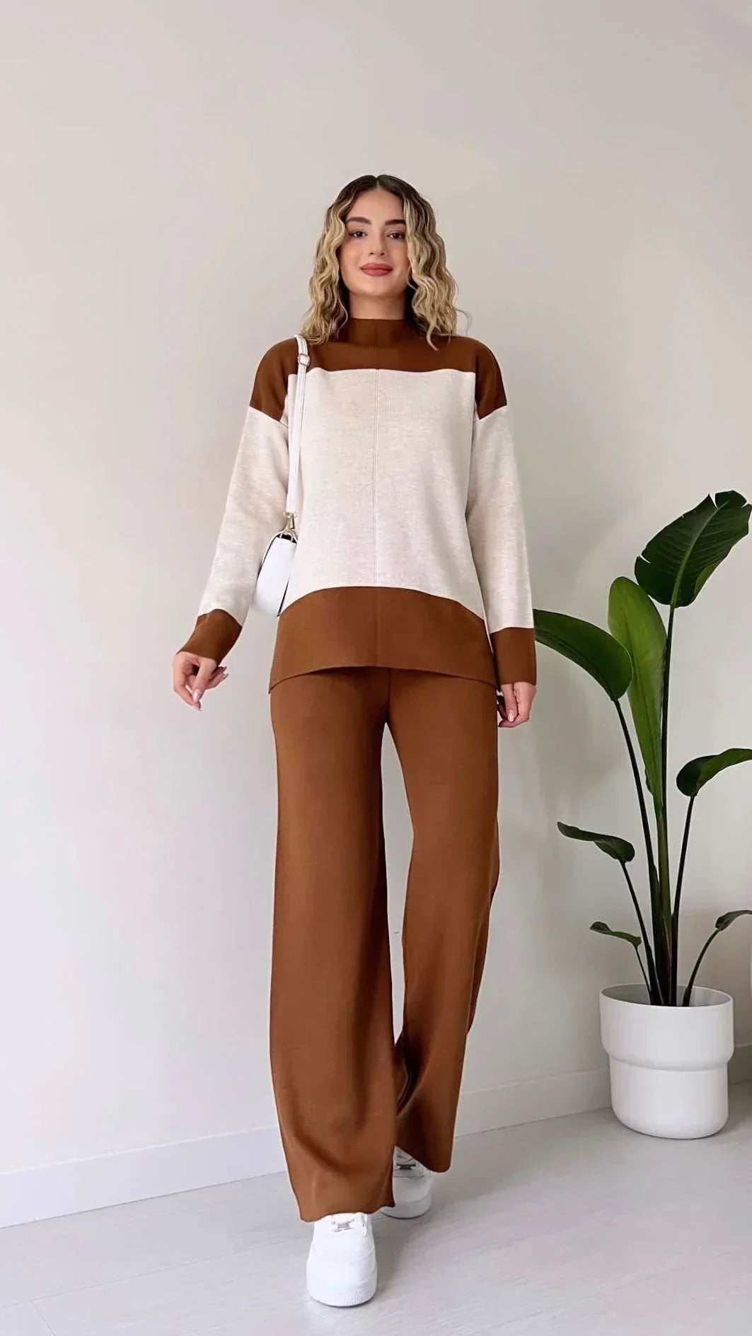 Variant image for Damen-Loungewear-Set, elegante weiche Acrylmischung-3