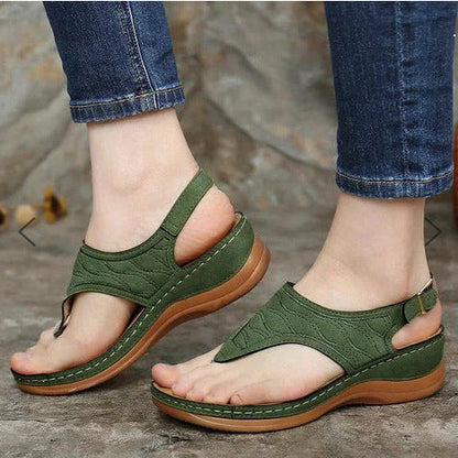 Damen-Zehen-Sandalen, modernes Synthetikleder-5