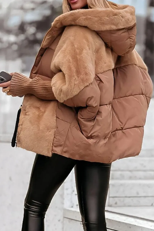 Herren-Winterbomberjacke, mit Kapuze, isolierendes Material-1