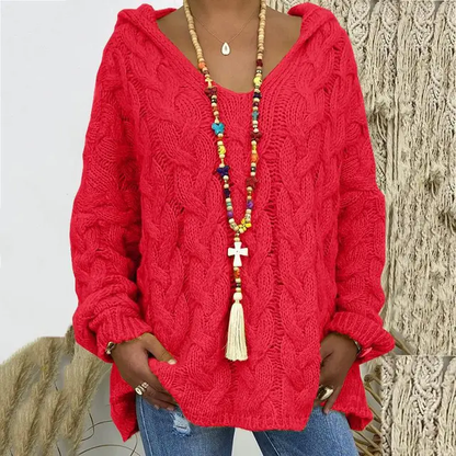 Variant image for Damen-Hoodie, Zopfstrick, weiche Acryl-Mischung-65