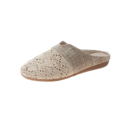 Variant image for Damen-Clogs, gehäkeltes Design bequemes künstliches Textil-2