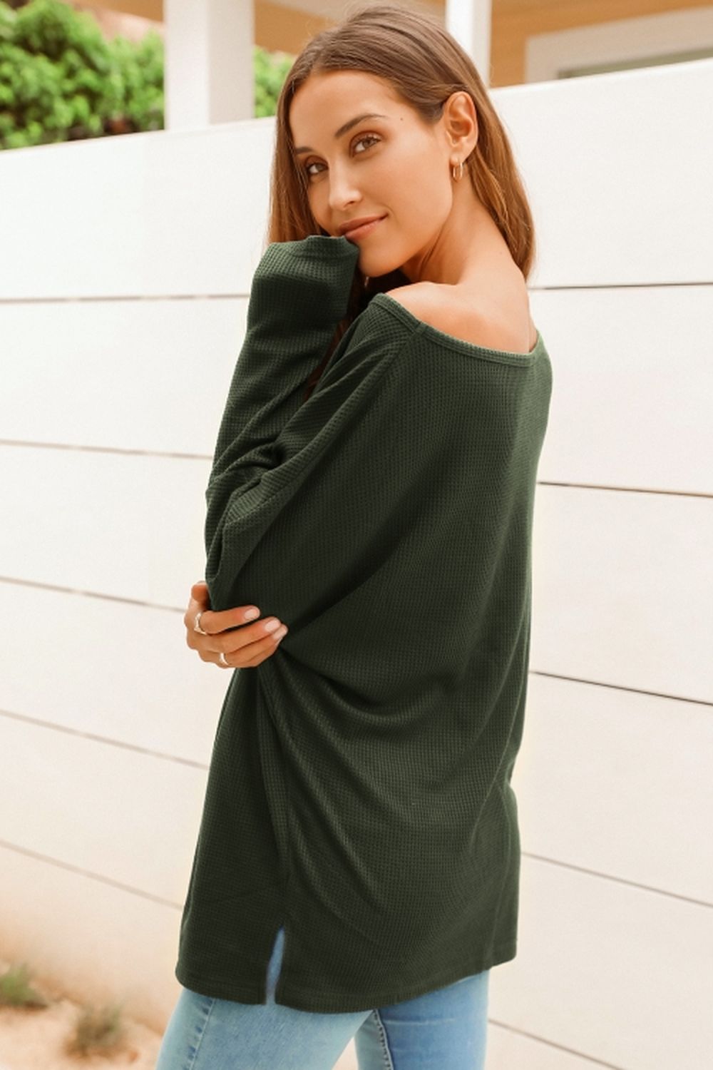 Damen-Langarm-Pullover, aus Polyester, Modernes Design, Relaxed Fit 4