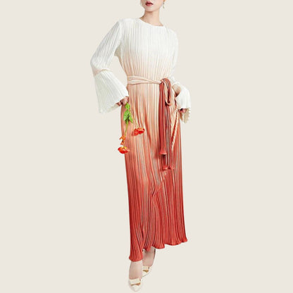 Variantenbild für Damen-Faltenkleid mit geradem Schnitt, 100% Polyester-3
